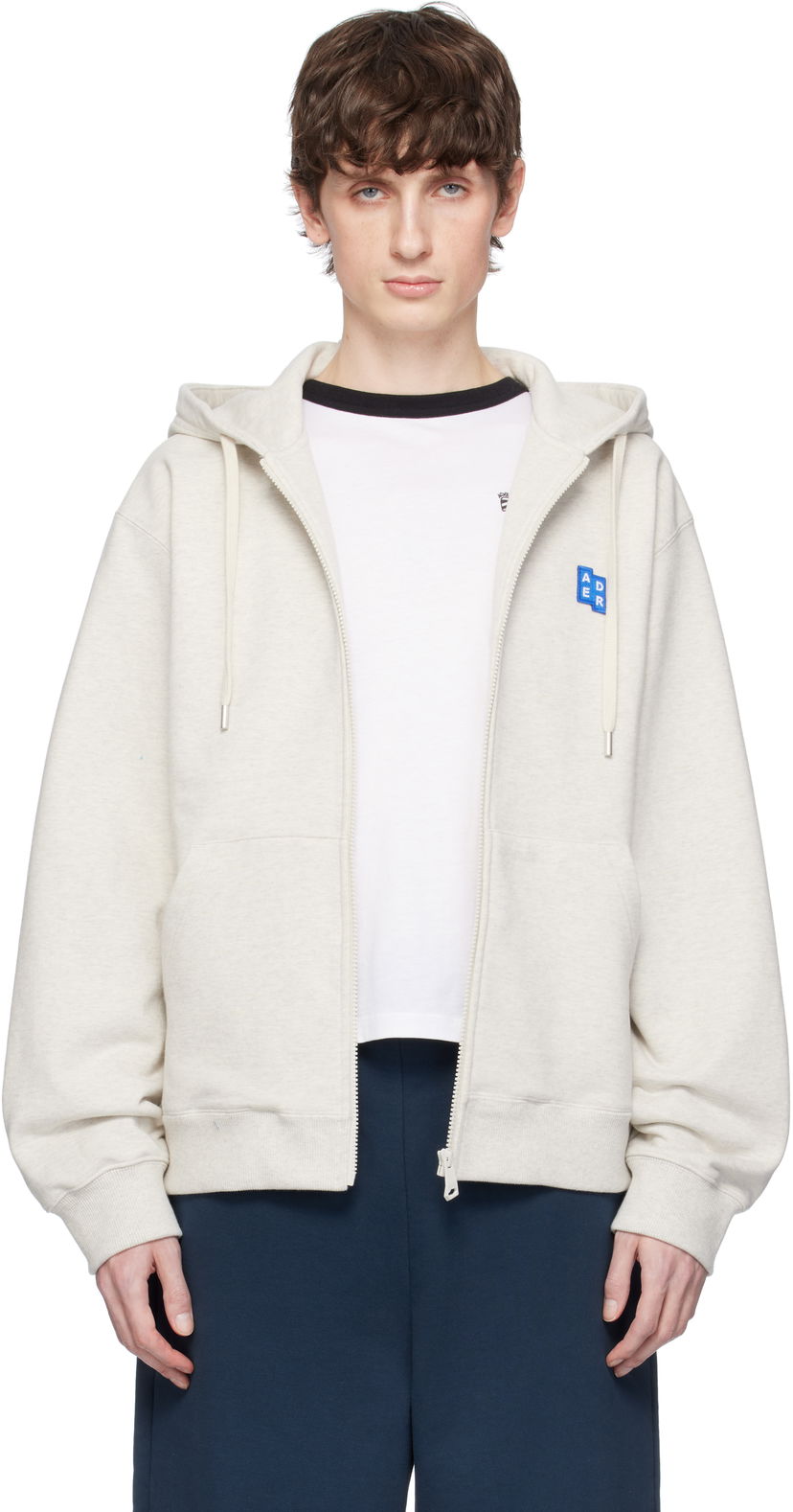 Dukserice ADER ERROR ADER error TRS Tag 01 Zip-Up Hoodie Siva | BO42FYHD0401OT