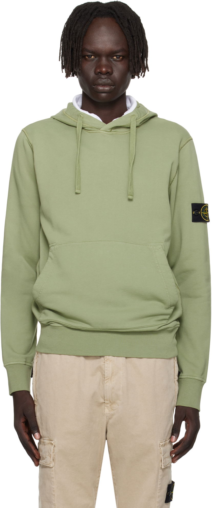 Dukserice Stone Island Stone Island Organic Cotton Fleece Hoodie Zelena | K2S15 6100062 S0051