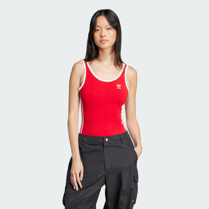 Body adidas Performance Adicolor 3-Stripes Bodysuit Crvena | JD4632