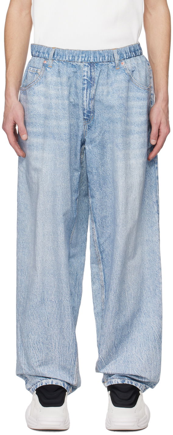 Jeans Alexander Wang Printed Track Pants Plava | UWC1244091
