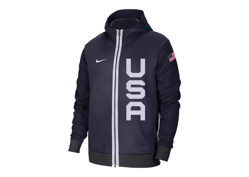 Dukserice Nike Team USA Therma Flex Tokyo 2020 Showtime Hoodie Obsidian/Black/White Crna | CD4880-451