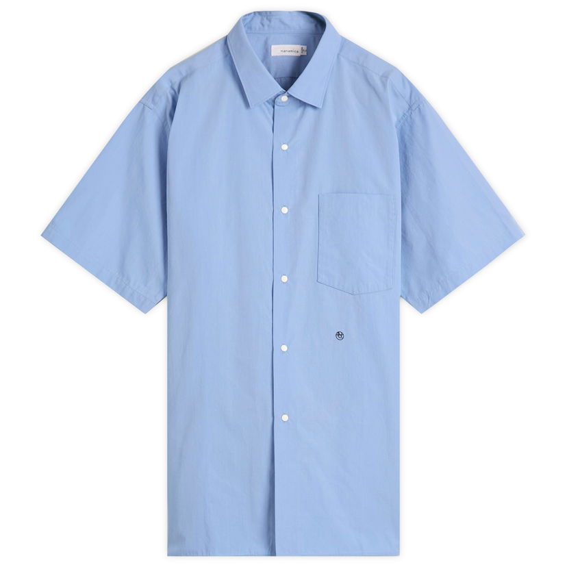 Košulja NANAMICA Nanamica Regular Collar Wind Short Sleeve Shirt, Size Large Plava | SUGS405E-SX