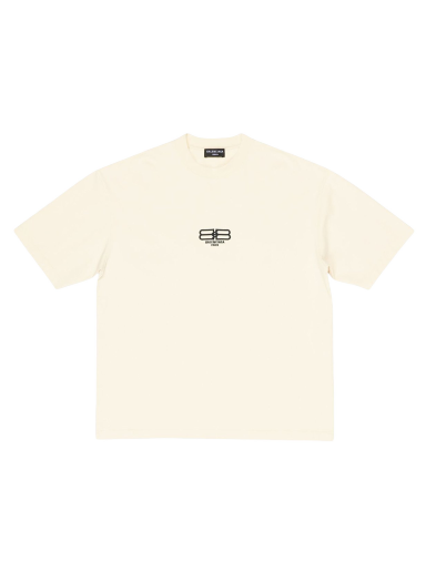 Majica kratkih rukava Balenciaga BB Paris Icon Medium Fit T-shirt Bijela | 612966TMVG79069