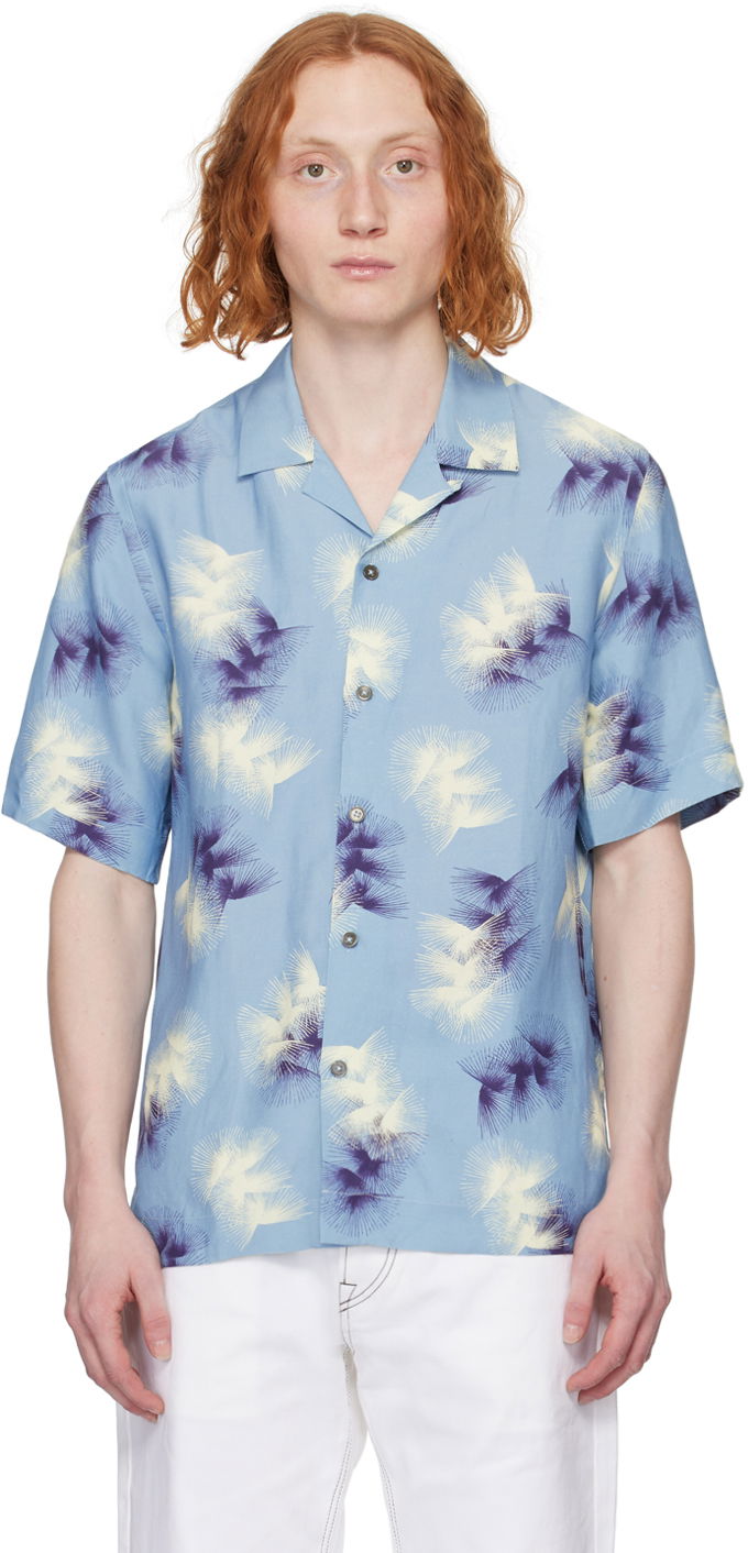 Košulja Paul Smith Paul Smith Printed Resort Shirt Plava | M1R-905U-M02229-40