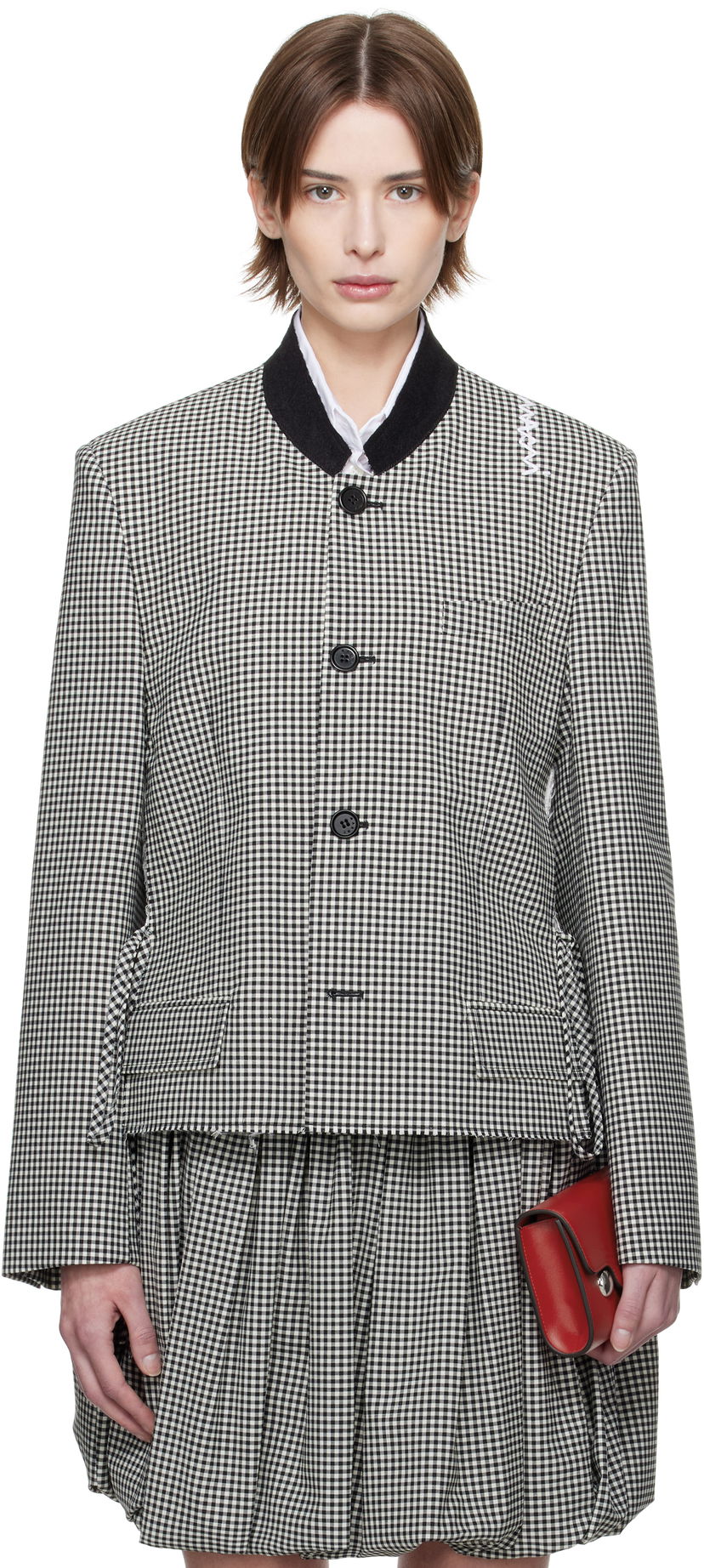 Suknja Marni Marni Gingham Cropped Jacket Višebojno | GIMA0283QS UTP787