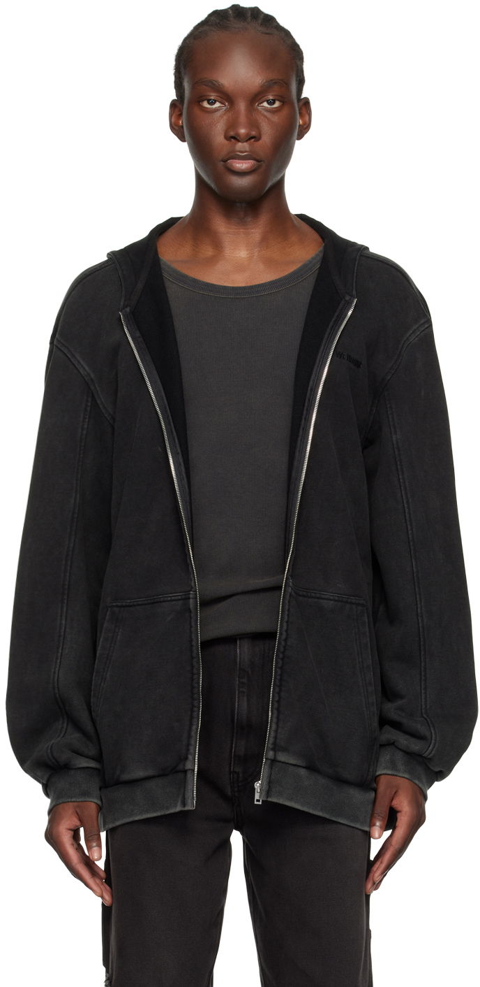 Dukserice We11done Studded Hoodie Crna | WD-TJ2-24-857-U-BK