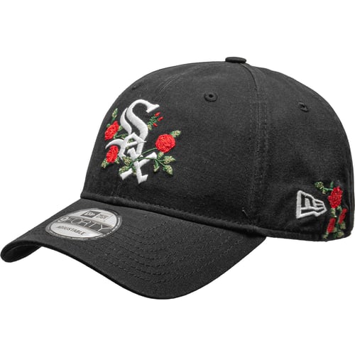 Kapa New Era Chicago White Sox New Era 9FORTY Flower Embroidered Adjustable Cap Crna | 60579746