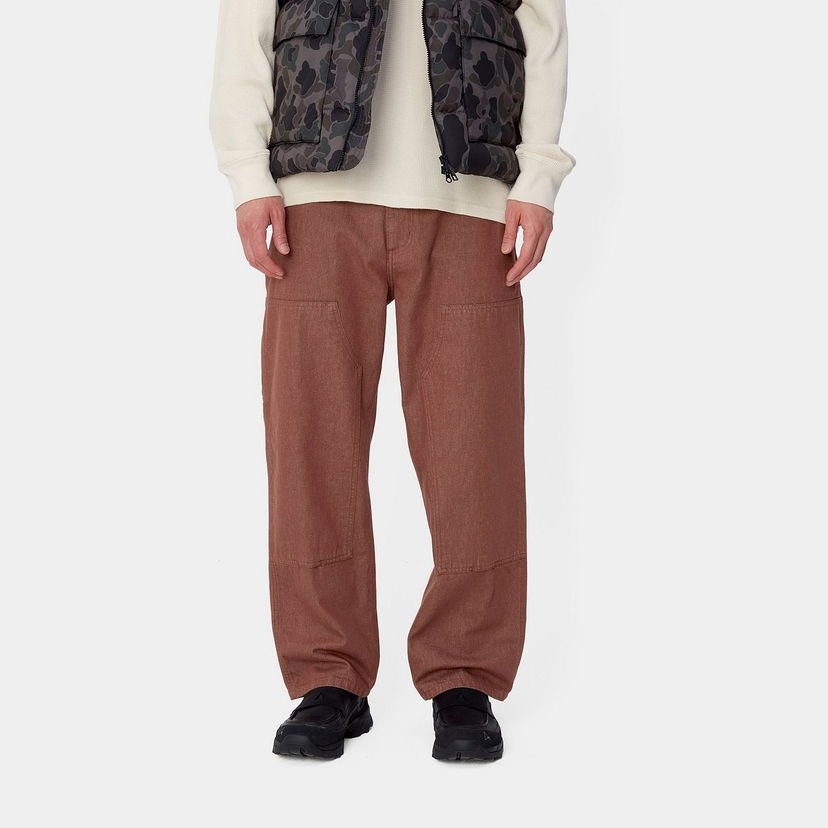 Cargo hlače Carhartt WIP Double Knee Rinsed Pants Smeđa | I033887_9