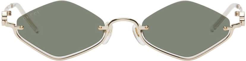 Sunčane naočale Gucci Gold Geometric Sunglasses Metalik | GG1604S-001