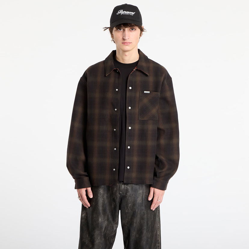 Jakna Represent Clo Bonded Reversible Check Shirt Smeđa | MLM100105-17