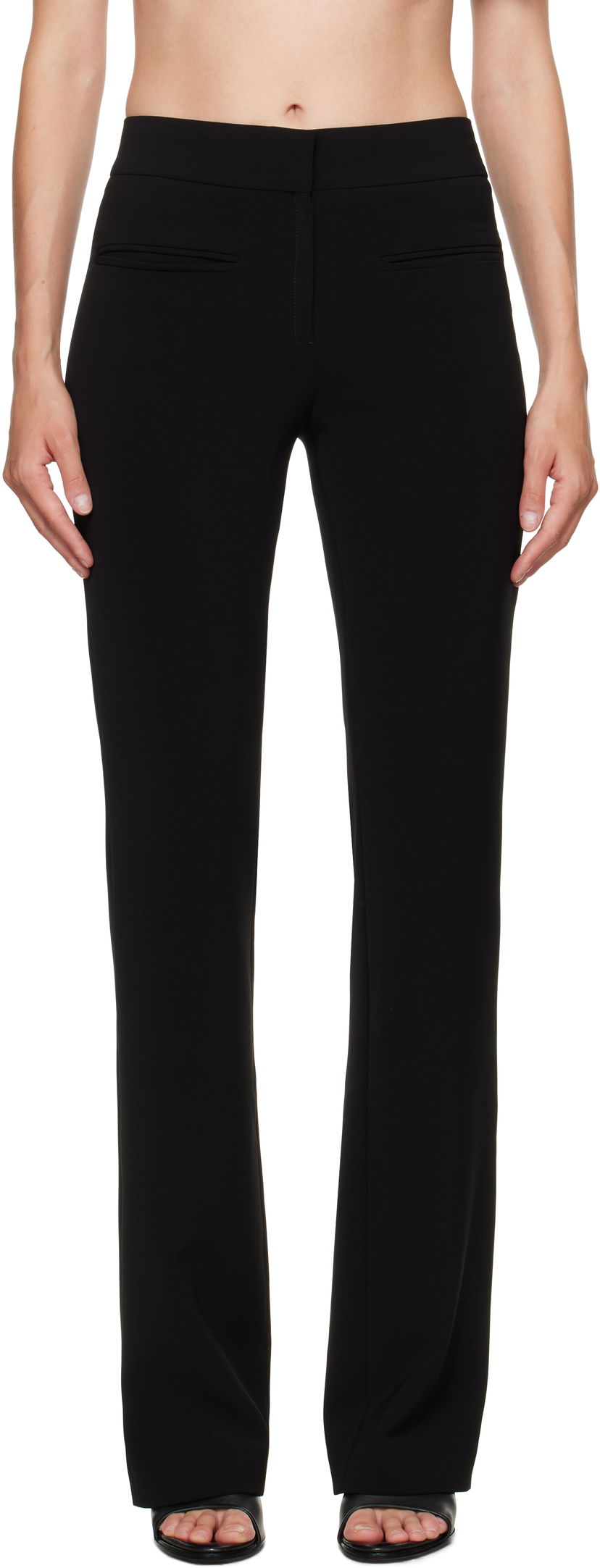 Hlače Courrèges Courrèges Heritage Fluid Bootcut Trousers Crna | 325CPA427PL0159
