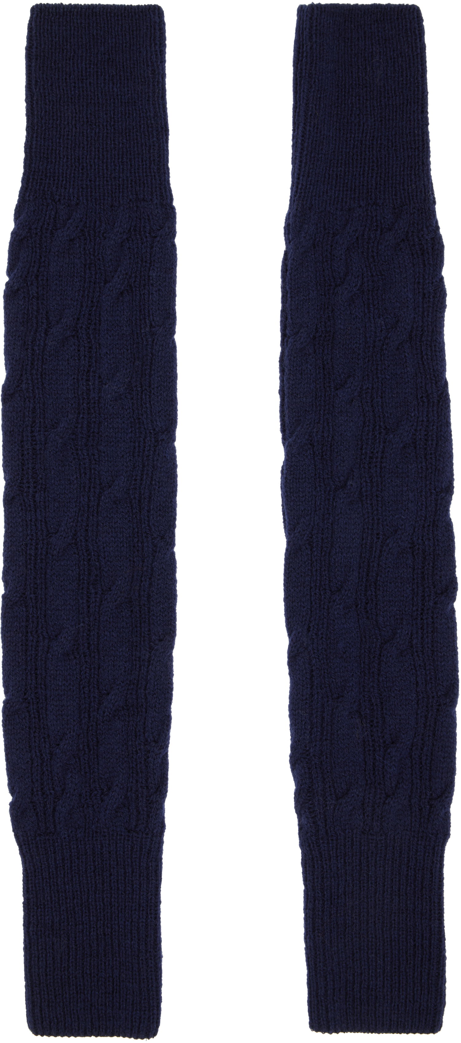 Rukavice Dries Van Noten Dries Van Noten Wool Cable-Knit Arm Warmers Tamnoplava | 252-021213-2707, 0