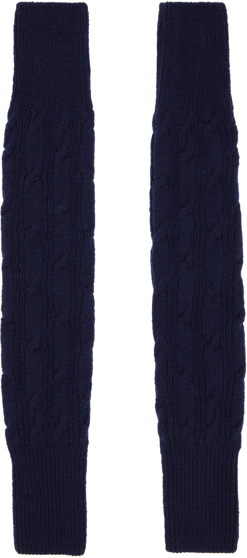 Rukavice Dries Van Noten Dries Van Noten Wool Cable-Knit Arm Warmers Tamnoplava | 252-021213-2707