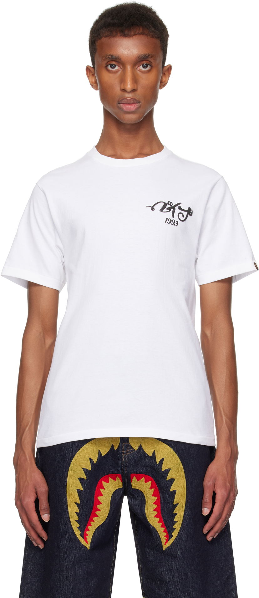 Majica kratkih rukava BAPE Embroidery Style Logo T-shirt Bijela | 001TEK801025M