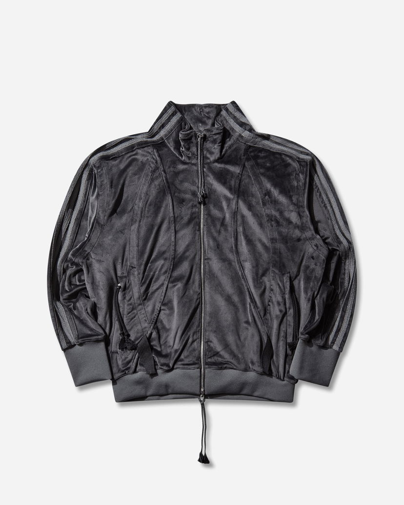 Trenerka adidas Originals Striped Velvet Full-Zip Track Top Siva | KC0317