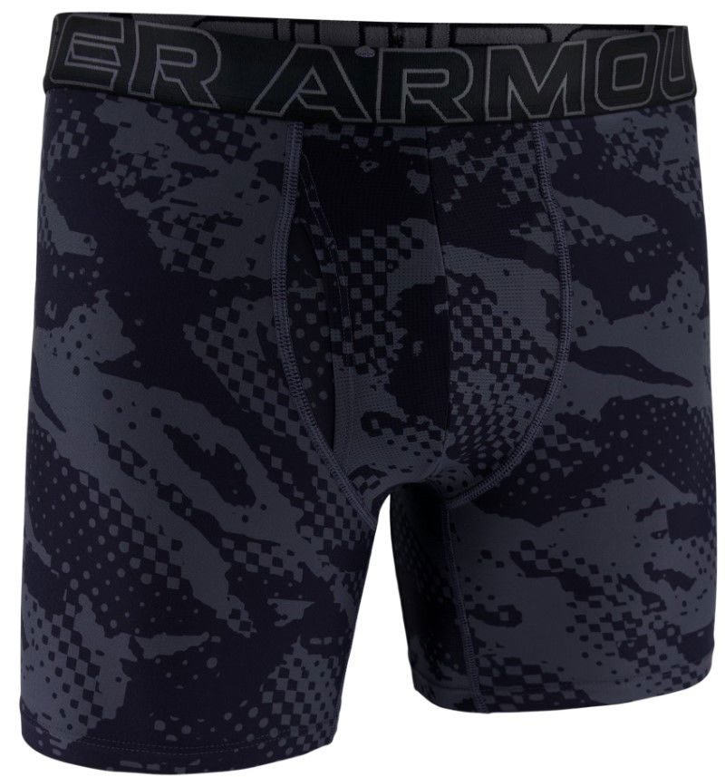 Bokserice Under Armour Under Armour UA Performance Tech Print 6-Inch Boxer Briefs Crna | 1383875-044