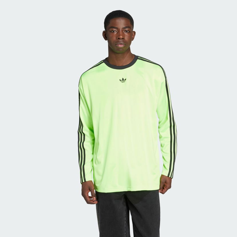 Majica kratkih rukava adidas Performance Adicolor Jacquard Long Sleeve Tee Zelena | JW5964