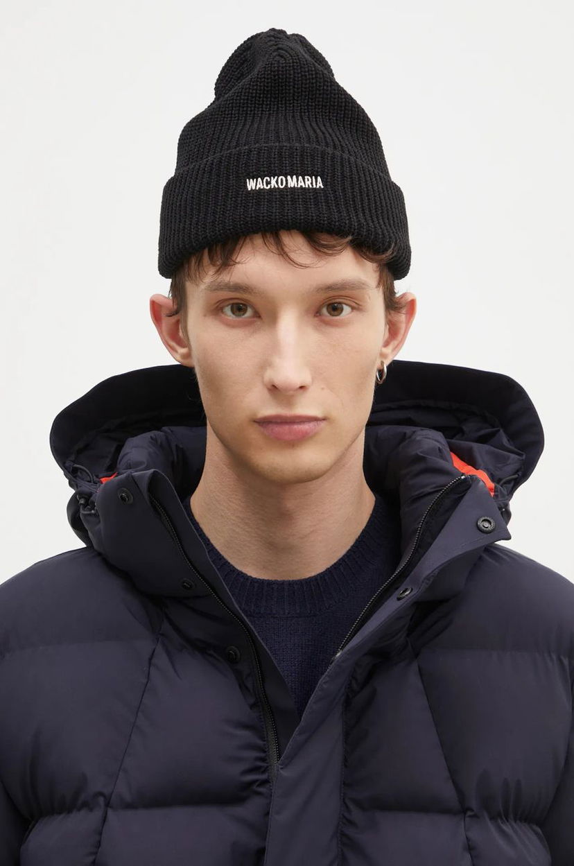 Kapica WACKO MARIA Knit Watch Cap Crna | 24FW.WMA.CP04