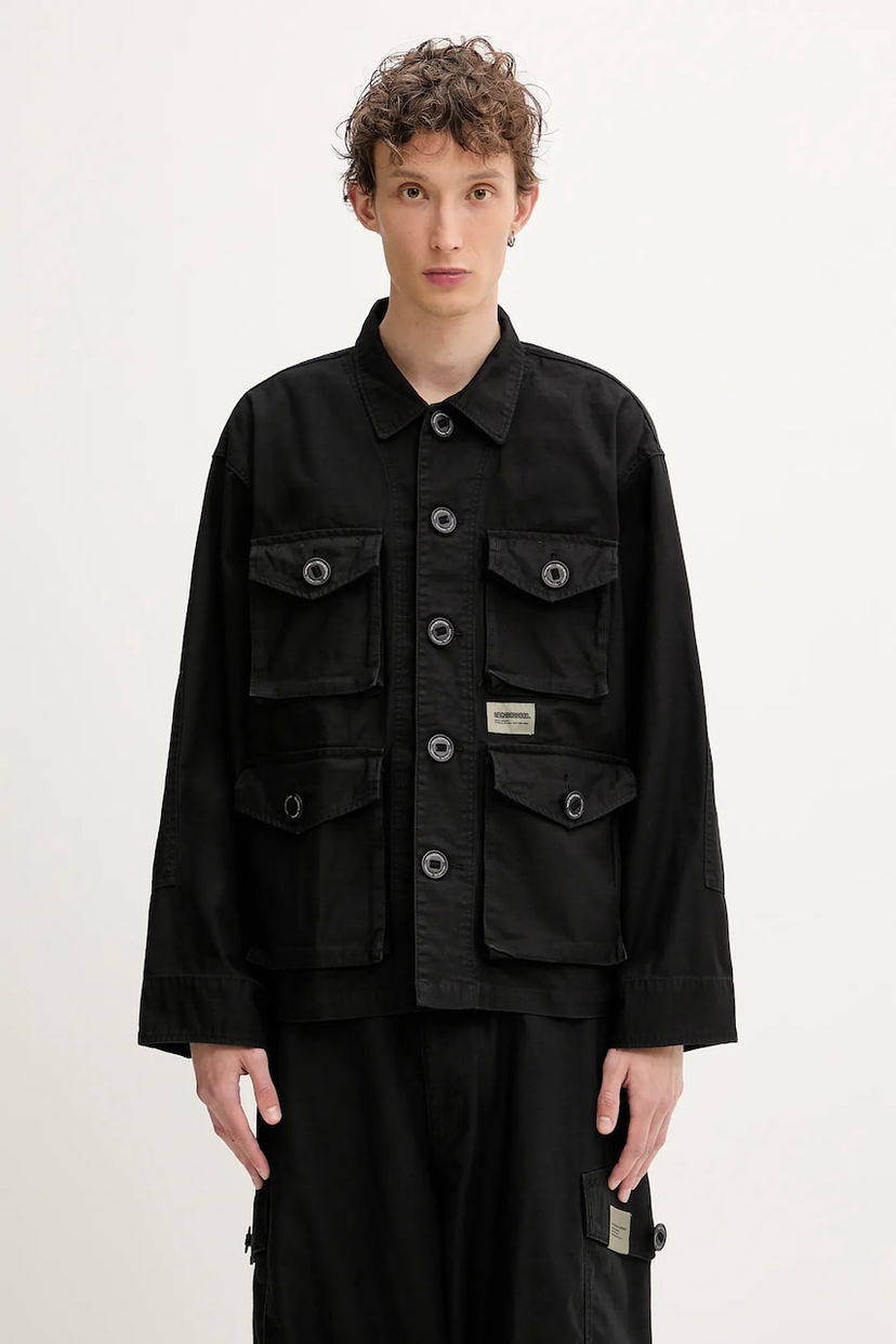 Košulja Neighborhood NEIGHBORHOOD Bdu Ls Shirt Regular Fit Crna | 251SPNH.SHM04