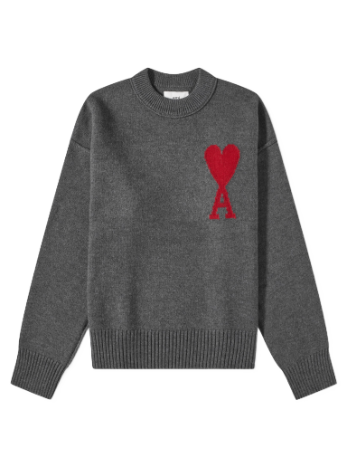 Džemper AMI A Heart Crewneck Siva | BFUKS006-018-084
