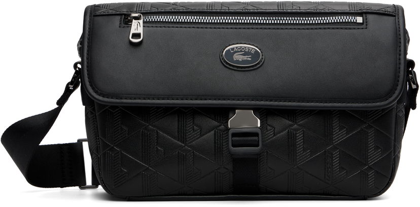 Torba za rame Lacoste Lacoste Nomogramme S Flap Bag Crna | NH5062MR_000