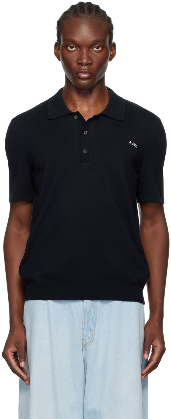 Polo majica A.P.C. Navy Ollie Polo Tamnoplava | COGDK-H23326