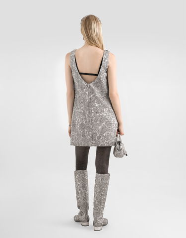 Haljina Dolce & Gabbana Dolce & Gabbana Floral Jacquard Dress Metalik | F6TMLZFJZALS0998, 2