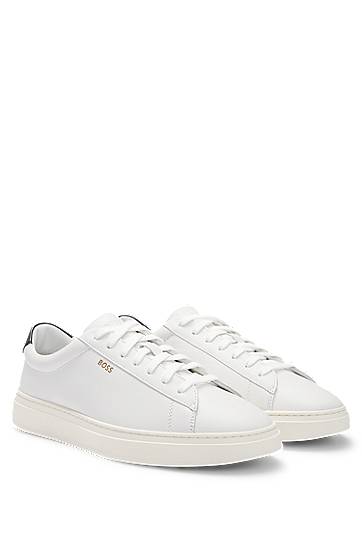 Odjeća i dodaci BOSS BOSS Polished Leather with Logo Details Bijela | 50536480