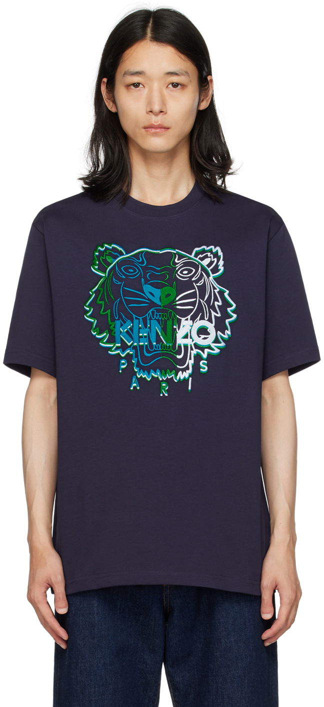 Majica kratkih rukava KENZO Paris Tiger T-Shirt Tamnoplava | FC65TS2414YG, 0