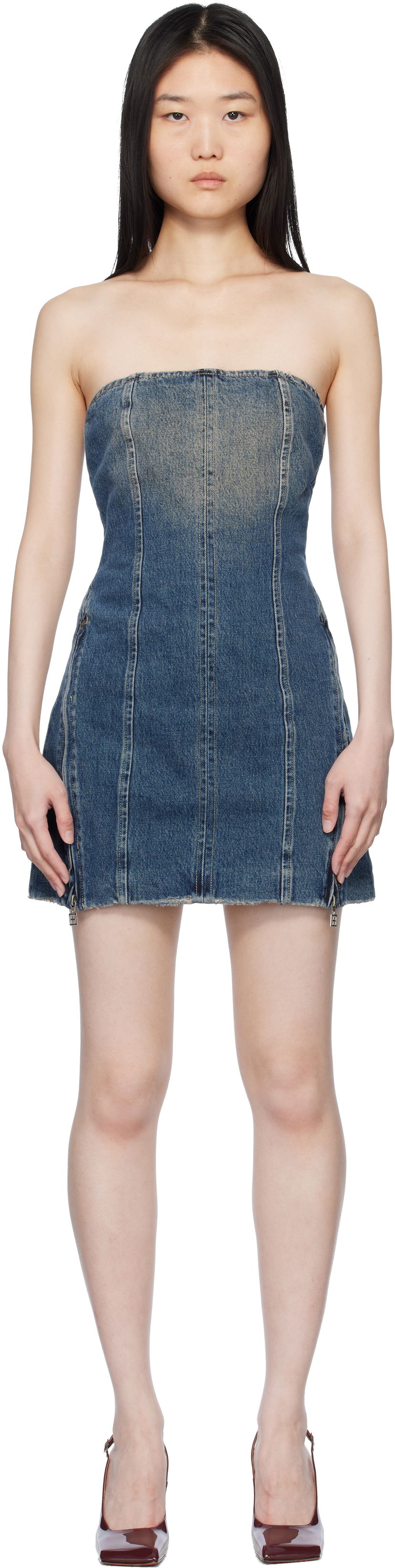 Haljina Ksubi Ksubi Avenue Denim Minidress Plava | WPS25DR006