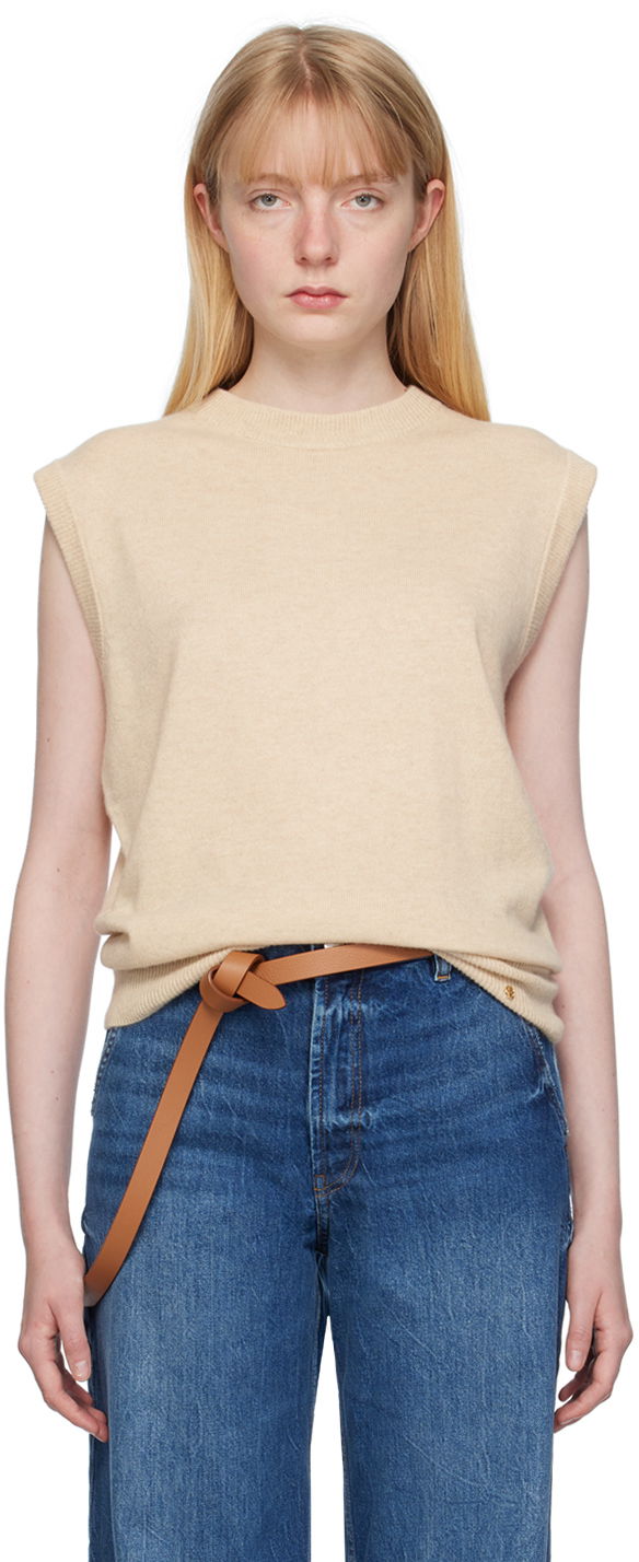 Džemper Anine Bing ANINE BING Ronan Sleeveless Knit Top Bež | A-09-2331-OMA1