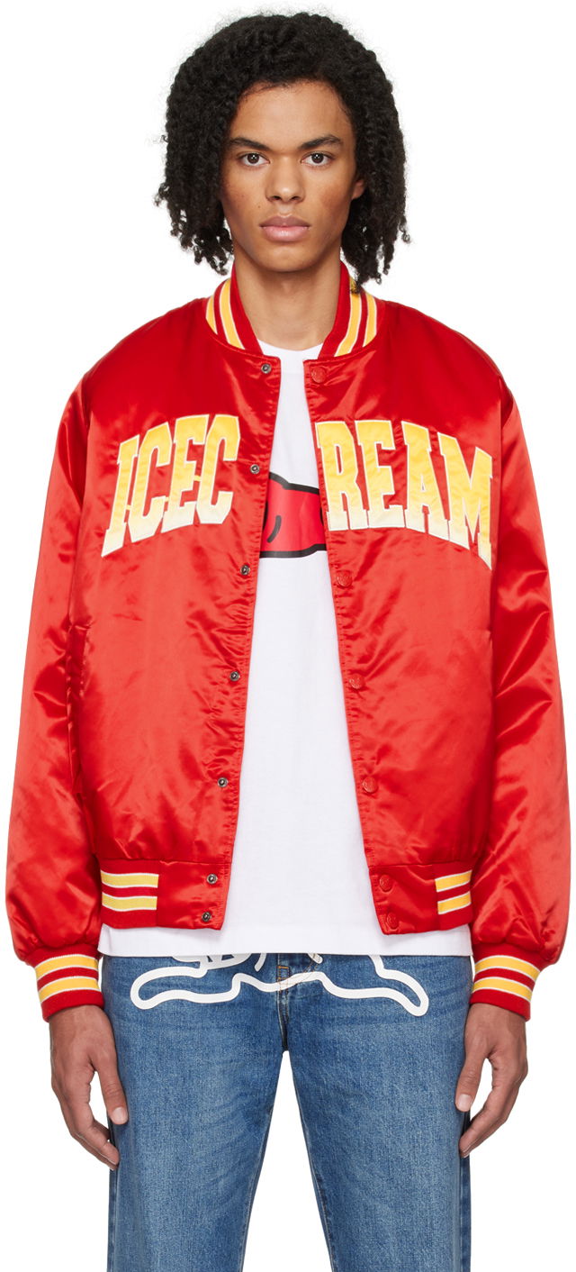 Bomber jakna BBC IceCream ICECREAM Embroidered Bomber Jacket Crvena | IC23403