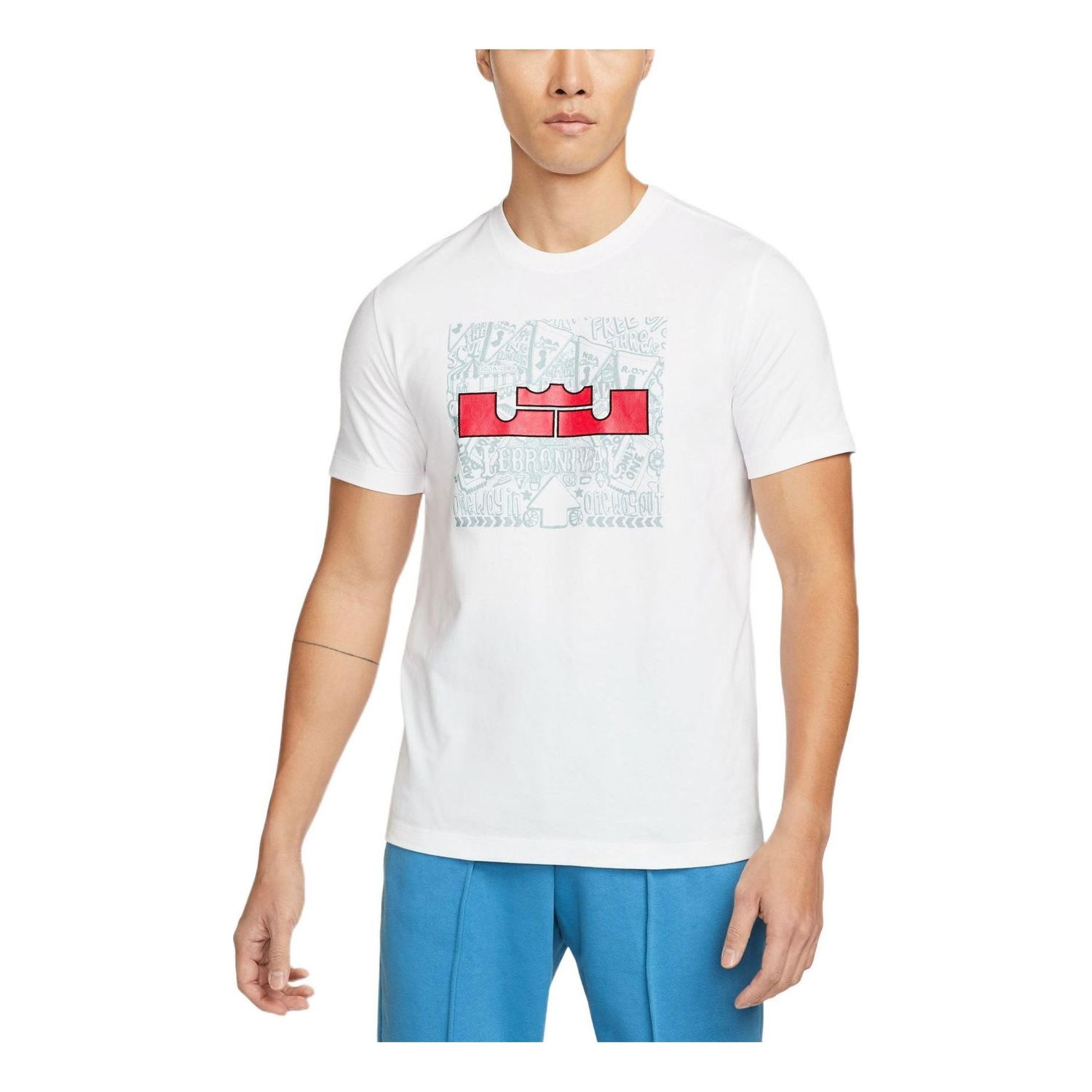 Majica kratkih rukava Nike Nike LeBron Cartoon Print T-Shirt Bijela | DQ1884-100, 0