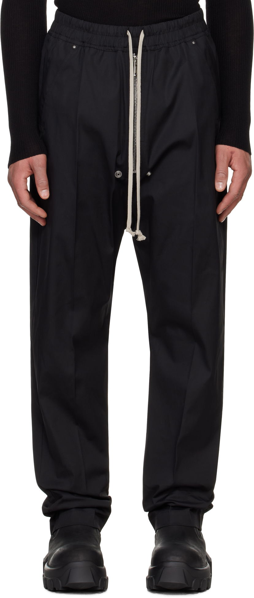 Hlače Rick Owens Rick Owens Hollywood Bela Trousers Crna | RU01E5361 TE