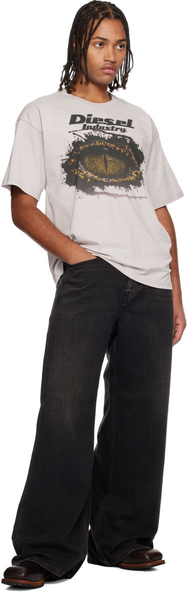 Majica kratkih rukava Diesel Industry Graphic Crocodile Eye Relaxed Fit T-Shirt Siva | A19640-0PLAT-9CJ, 3