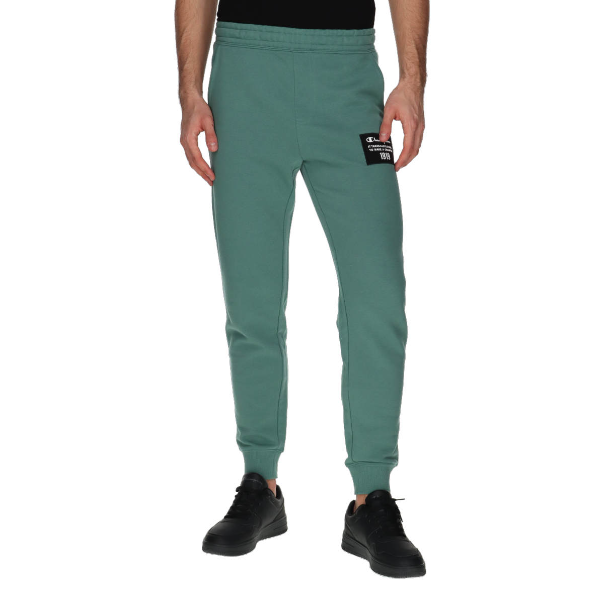 Trenirka Champion Raw Logo Patch Cuffed Joggers Zelena | 220522-GS501, 0
