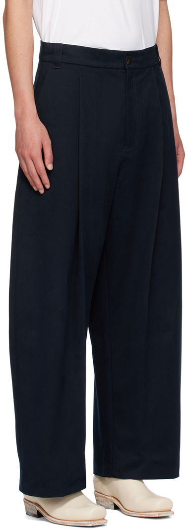 Hlače Studio Nicholson Studio Nicholson Pleated Trousers Crna | SORTE SNM - 351 -, 4