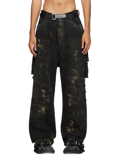 Jeans Balenciaga Super Destroyed Jeans Crna | 745248-TBP47-1363