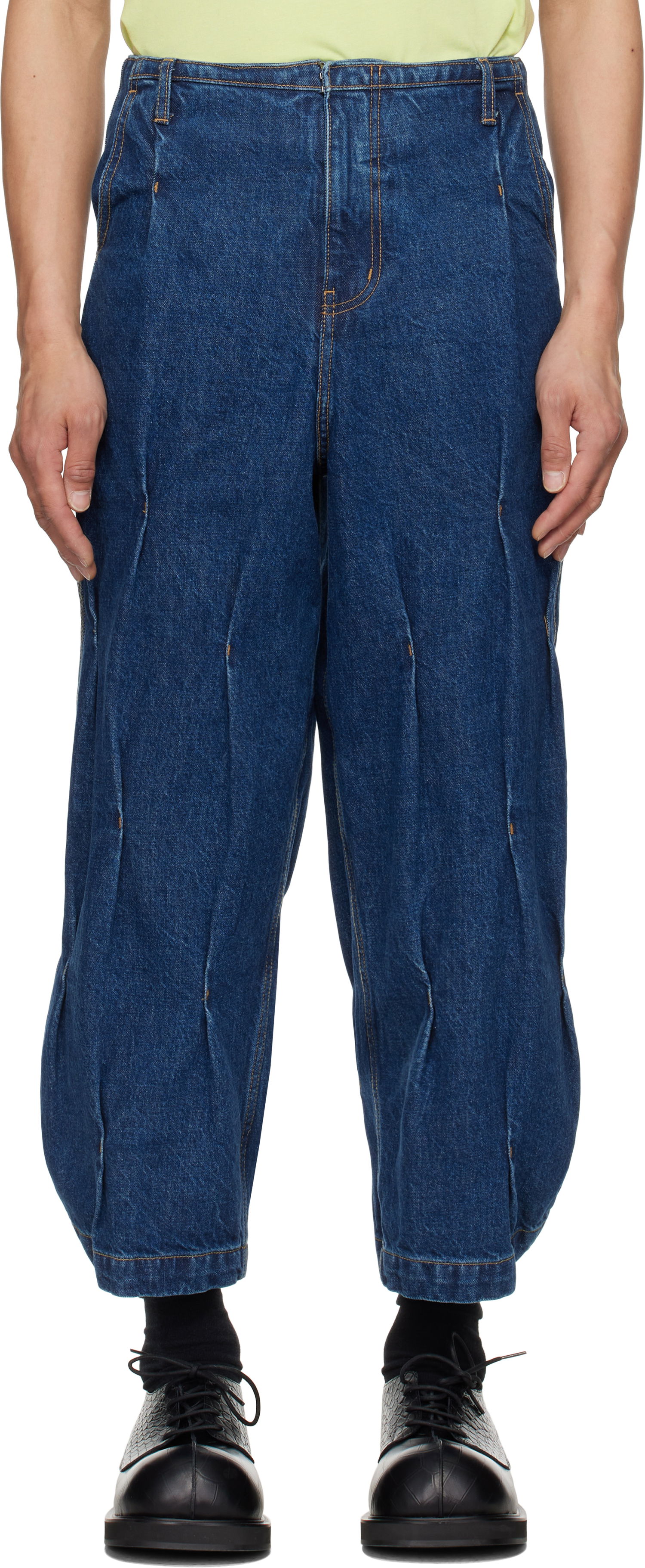 Jeans ADER ERROR ADER error 0103 Sculpted Denim Jeans Plava | BO01SSJE0103BL, 0