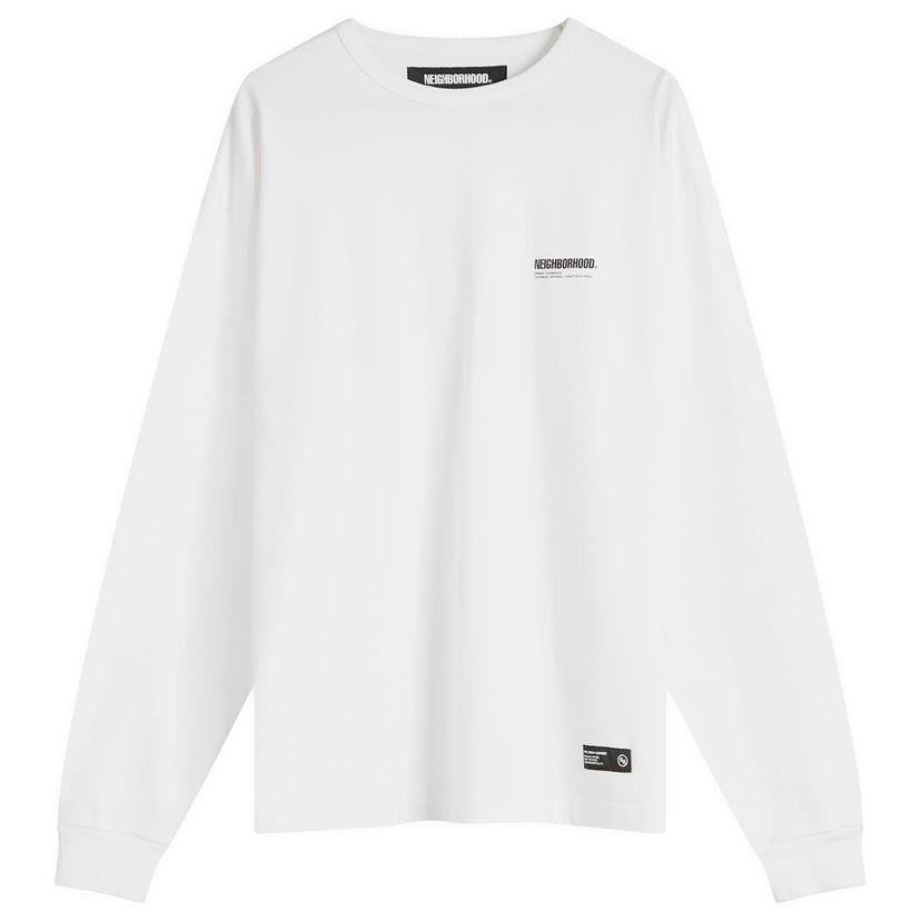 Majica kratkih rukava Neighborhood Classic Logo Longsleeve T-Shirt, Size Large Bijela | 251FPNH-CSM03-WHT