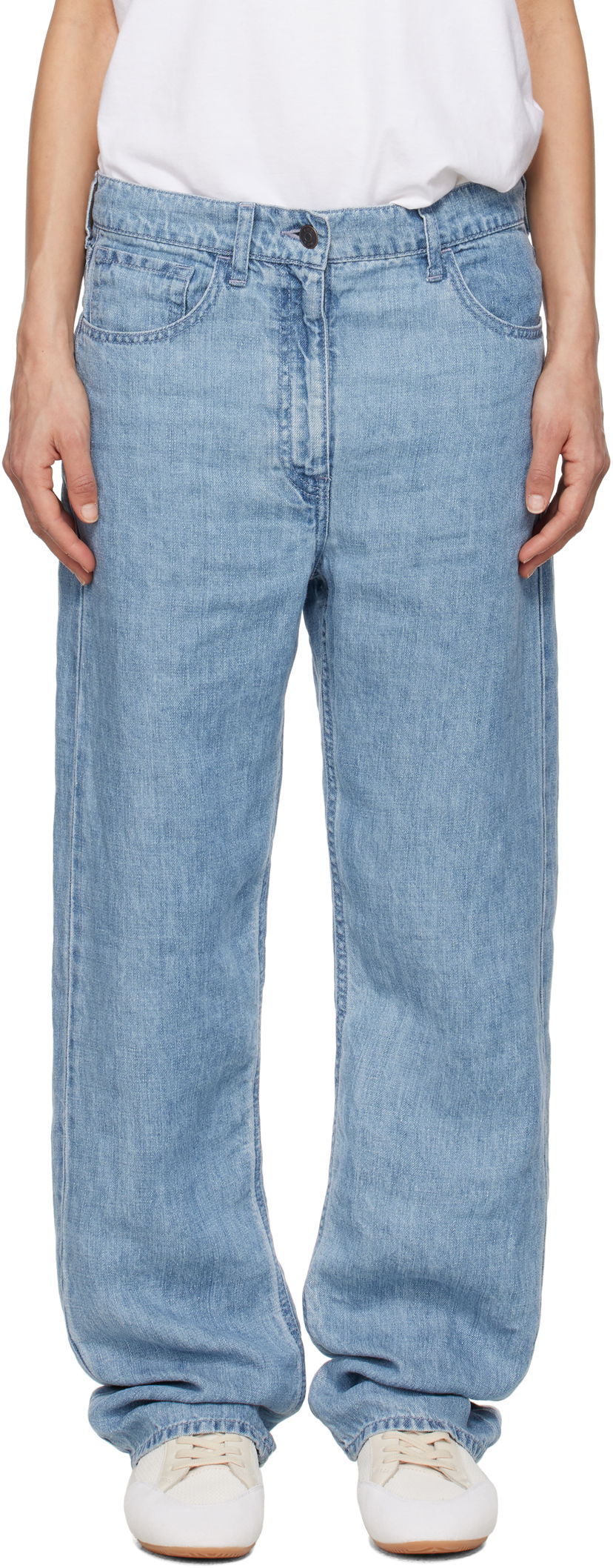 Jeans The Row The Row Tarley Wide Leg Jeans Plava | 8766-W3654