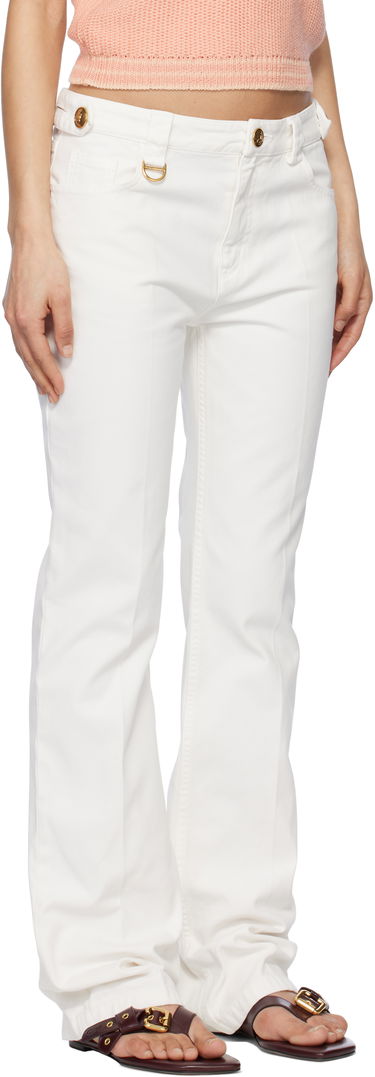 Hlače CHLOÉ Chloé Straight Leg Pants Bijela | CH25SPA12365, 1