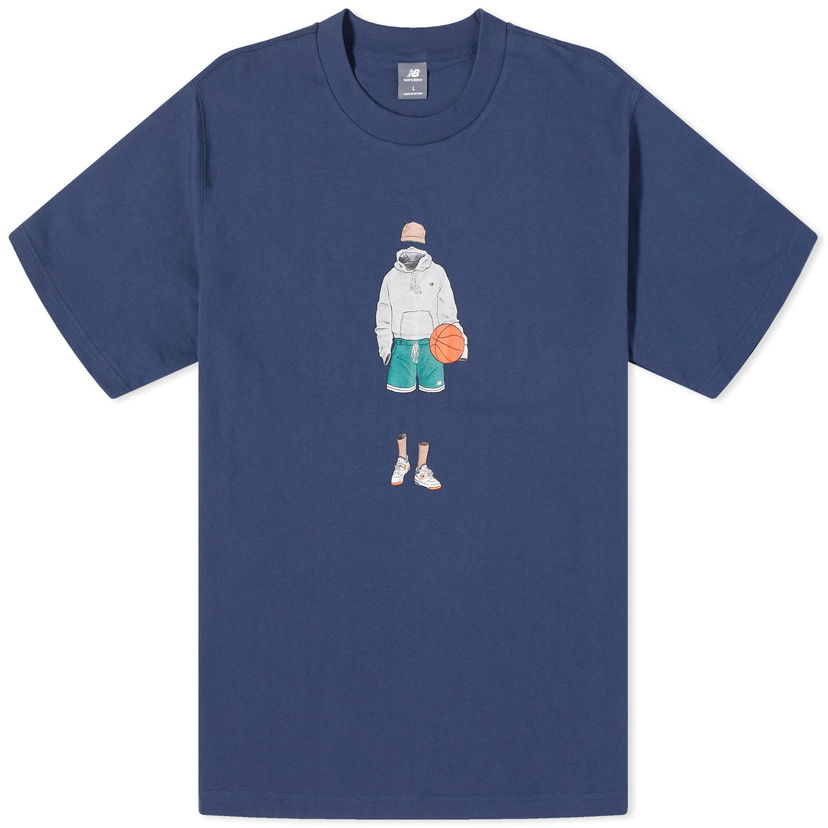 Majica kratkih rukava New Balance Men's NB Athletics Basketball Style Relaxed Tee Nb Navy Tamnoplava | MT41578-NNY