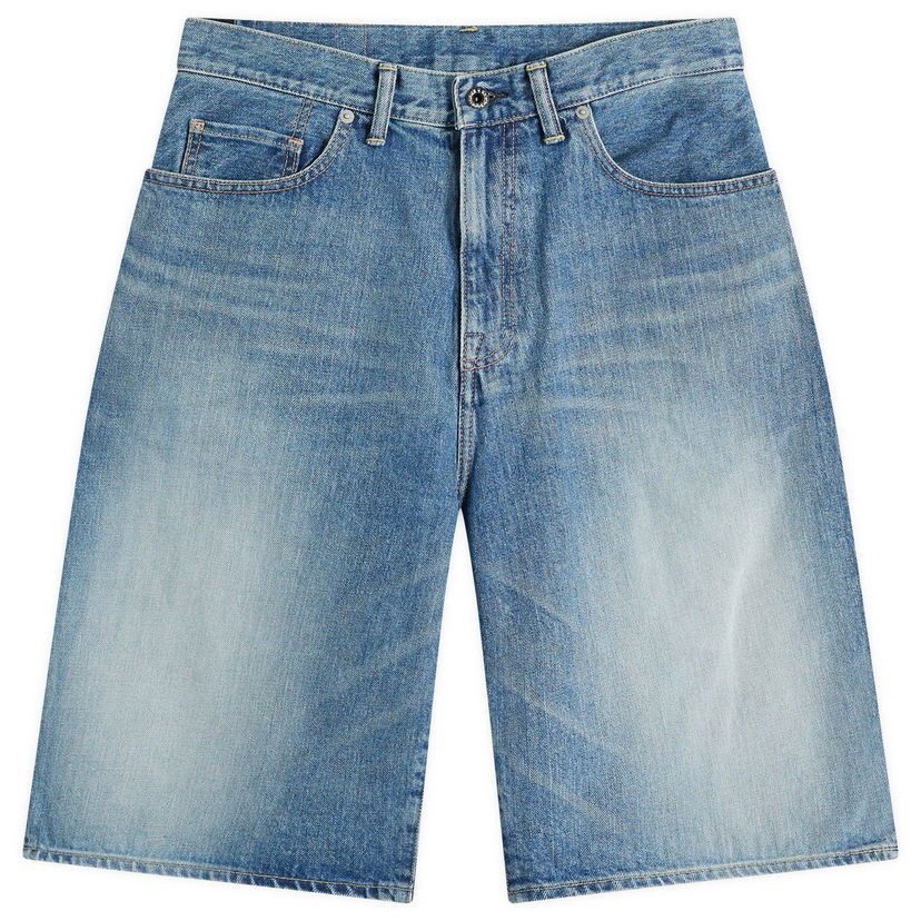 Kratke hlače BAPE A Bathing Ape Men's College Denim Shorts in Light Indigo, Size Large | END. Clothing Tirkiz | 001DSK301001M-LID