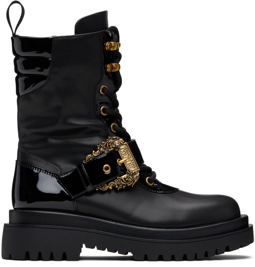 Tenisice i cipele Versace Versace Jeans Couture Pin-Buckle Boots Crna | E79VA3S67_E71570