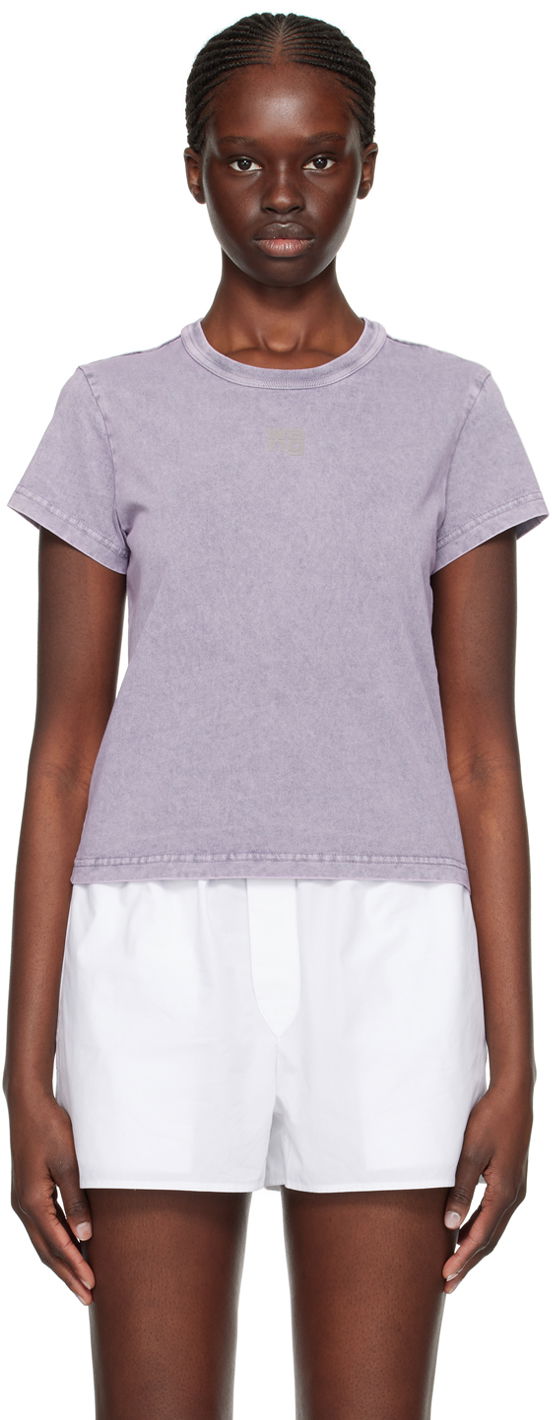 Majica kratkih rukava Alexander Wang Alexander Wang Faded T-Shirt Ljubičasta | 4CC3221358