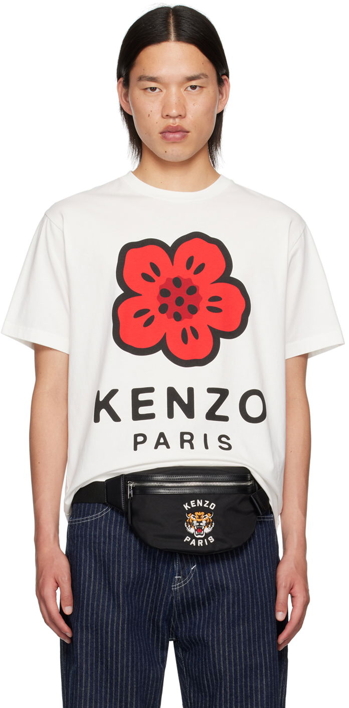 Majica kratkih rukava KENZO White Paris Boke Flower T-Shirt Bijela | FE65TS4754SO