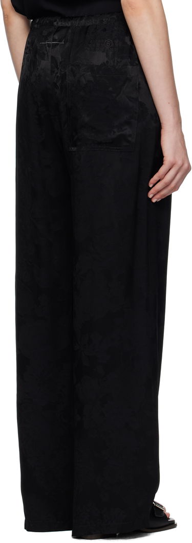 Hlače Maison Margiela MM6 Maison Margiela Jacquard Wide-Leg Trousers Crna | S52KA0551 M35471, 2