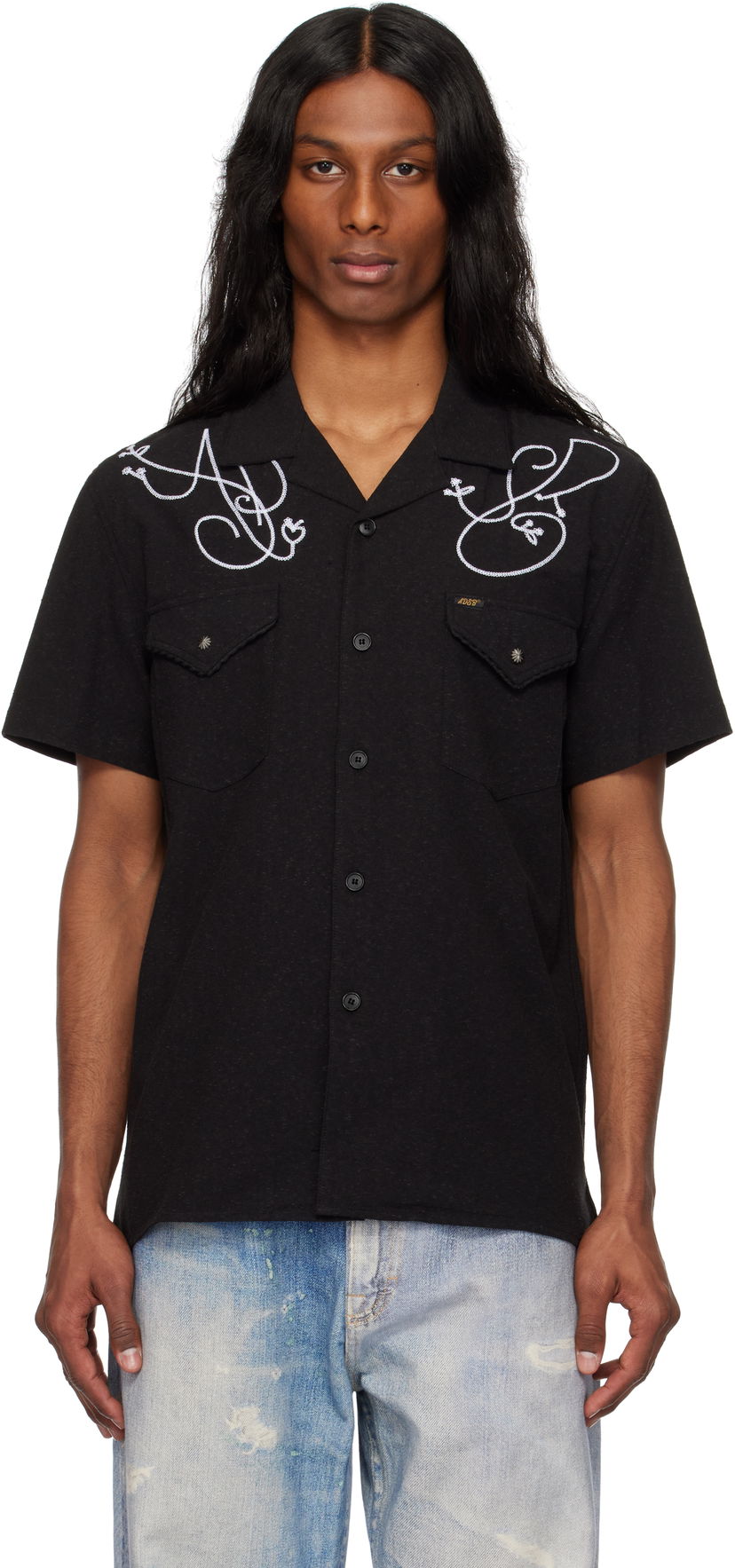 Košulja Andersson Bell Andersson Bell Chain Embroidered Shirt Crna | atb1280m