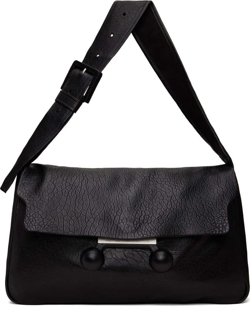 Torba za rame Marni Marni Nappa Extra Large Trunkaroo Soft Shoulder Bag Crna | SBMP0211U0 P8033